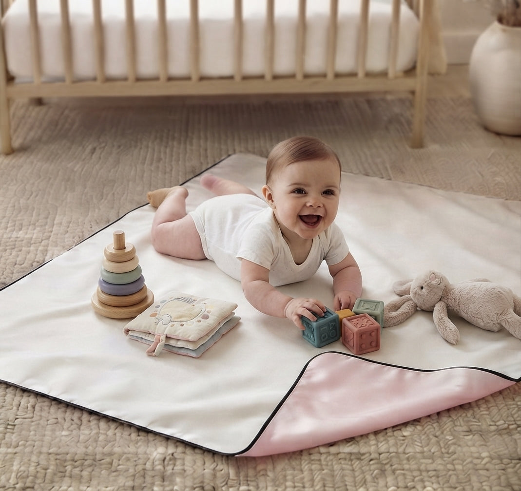 Puruvera 100% Pure Mulberry Silk Baby Blanket | 25 Momme, Double-Sided (120x70 cm)