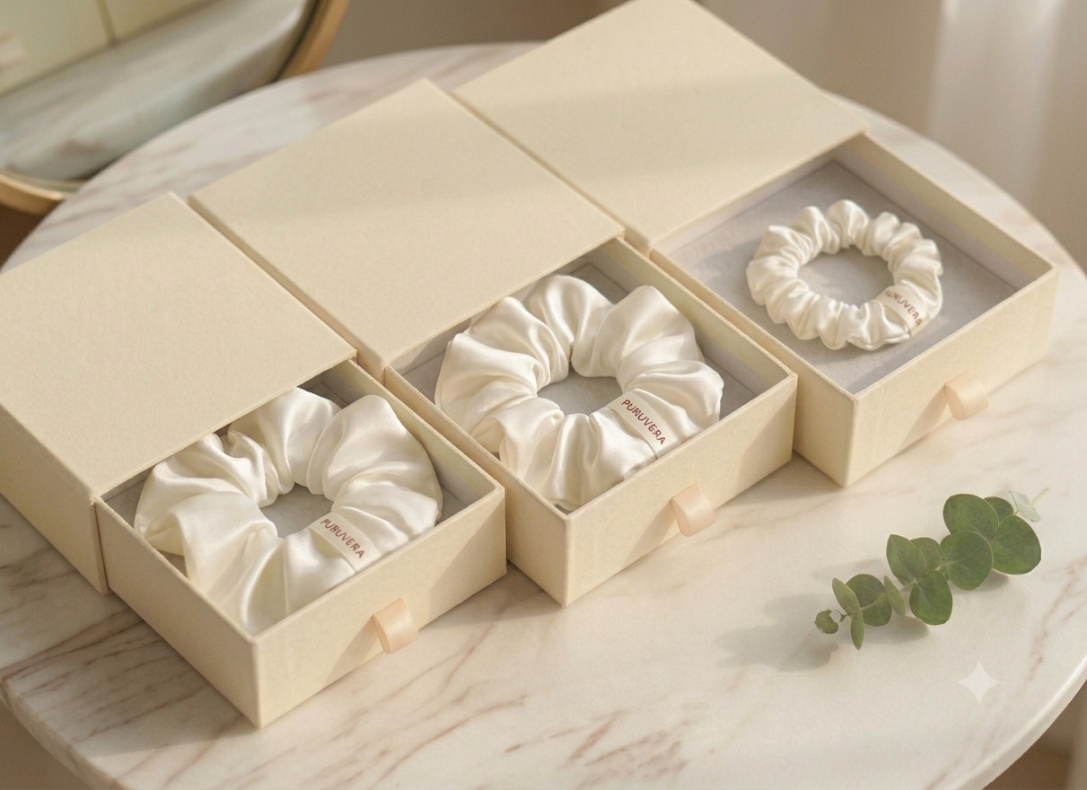 Puruvera Pure Silk Scrunchie