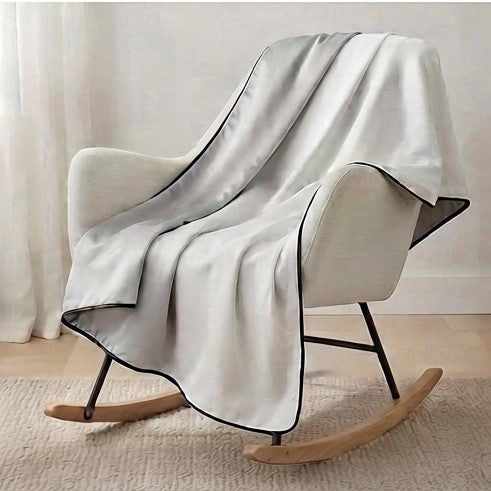 Puruvera 100% Pure Mulberry Silk Baby Blanket | 25 Momme, Double-Sided (120x70 cm)