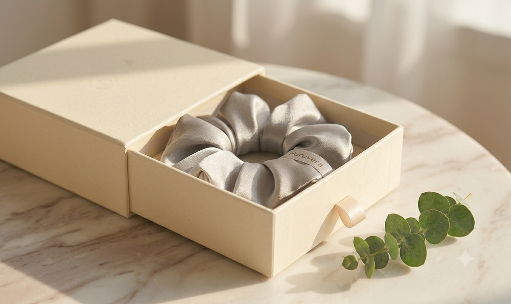 Puruvera Pure Silk Scrunchie